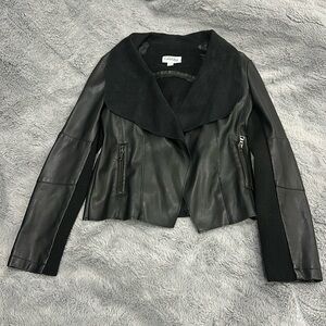Coffee Shop Kids Faux Leather Black Jacket Girls Size M